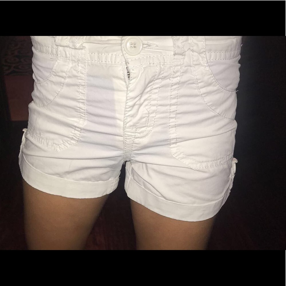 Girls White Jean Shorts